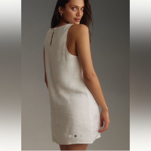 Reformation Jessi White Linen Shift Dress - Picture 3 of 7
